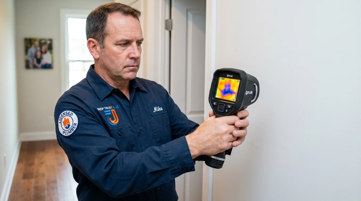 Thermal imaging leak detection by Johns Plumbing LLC in Cairo